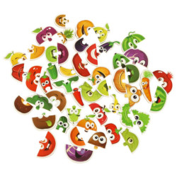 Puzzle din tablă cu fructe/legume 25 piese
