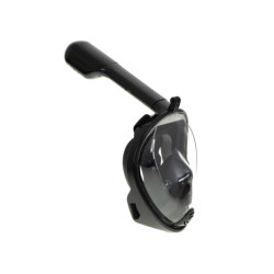 Mască pliabilă completă cu snorkel L/XL neagră