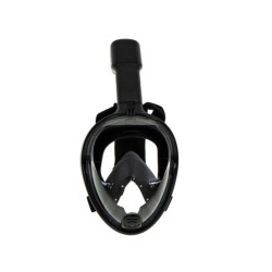 Mască pliabilă completă cu snorkel L/XL neagră
