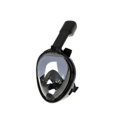 Mască pliabilă completă cu snorkel L/XL neagră