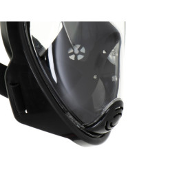 Mască pliabilă completă cu snorkel L/XL neagră