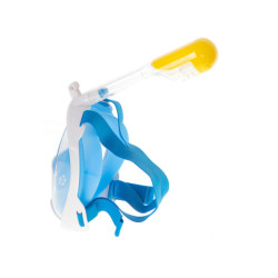 Mască pliabilă completă cu snorkel L/XL albastră