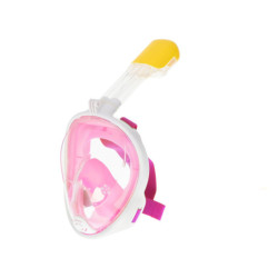 Masca de snorkeling intreaga pliabila S/M roz