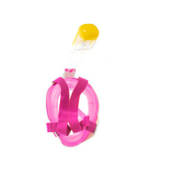 Masca de snorkeling intreaga pliabila S/M roz