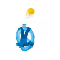 Mască de pliere completă cu snorkel S/M albastră