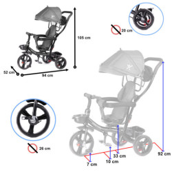 Triciclu Fix Lite triciclu gri
