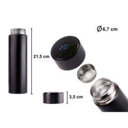 Termosfă cană smart LED 500ml negru