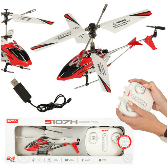 SYMA S107H RC elicopter 2,4 GHz RTF roșu