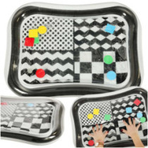 Saltea gonflabilă pentru apă cu modele contrastante negre și albe 65 cm x 50 cm