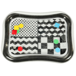Saltea gonflabilă pentru apă cu modele contrastante negre și albe 65 cm x 50 cm