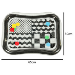 Saltea gonflabilă pentru apă cu modele contrastante negre și albe 65 cm x 50 cm