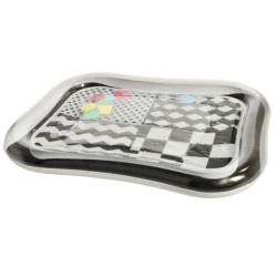 Saltea gonflabilă pentru apă cu modele contrastante negre și albe 65 cm x 50 cm