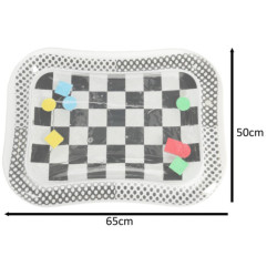 Saltea de apă gonflabilă contrast negru și alb în carouri 65 cm x 50 cm