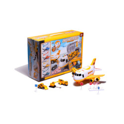 Avion de transport + 3 vehicule de constructie