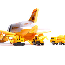 Avion de transport + 3 vehicule de constructie