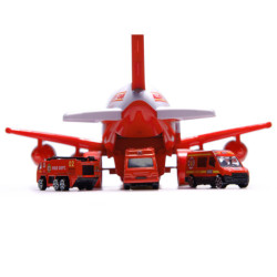 Avion de transport + 3 vehicule de pompieri