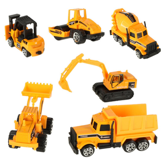 Set 6 bucăți mașini de construcții