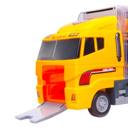 Camion transportor TIR launcher + mașini metalice excavatoare