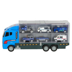 Transportor TIR launcher + mașini metalice de poliție