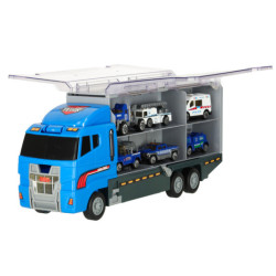 Transportor TIR launcher + mașini metalice de poliție