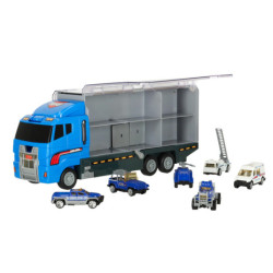 Transportor TIR launcher + mașini metalice de poliție