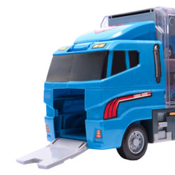 Transportor TIR launcher + mașini metalice de poliție