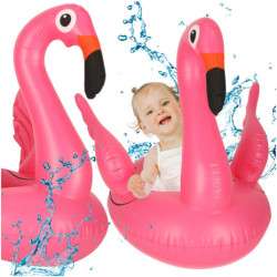 Ponton gonflabil pentru copii pe roți flamingo