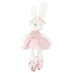 Mascotă din pluș iepure în rochie roz 42cm