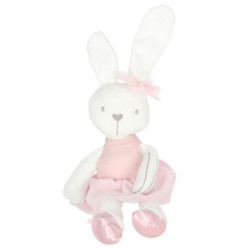 Mascotă din pluș iepure în rochie roz 42cm
