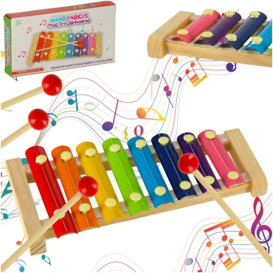 Cimbal educational din lemn colorat