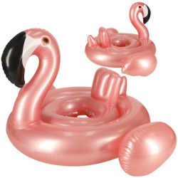 Colac gonflabil cu scaun pentru copii Flamingo