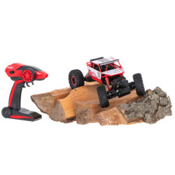 Mașină RC Rock Crawler HB 2,4 GHz 1:18 roșie
