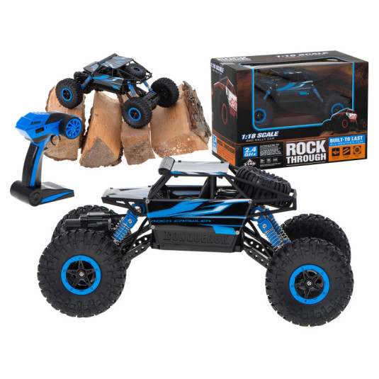 Mașină RC Rock Crawler HB 2.4GHz 1:18 albastră