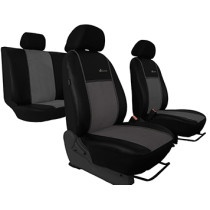 Huse pentru HYUNDAI I20 III (din 2020) Exclusive Alcantara (Alcantara-piele) gri deschis (opț)