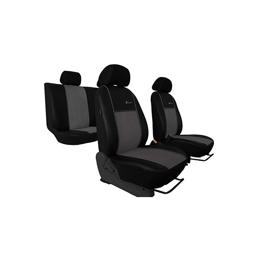 Huse pentru HYUNDAI I20 III (din 2020) Exclusive Alcantara (Alcantara-piele) gri deschis (opț)