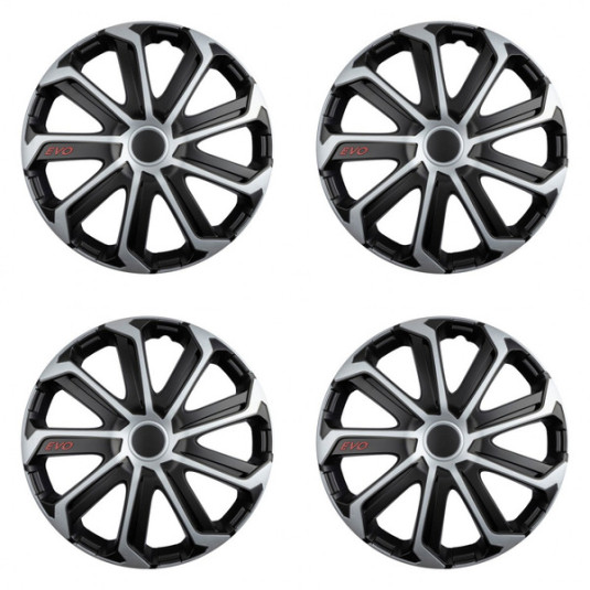 Puklice Evo black&silver 16