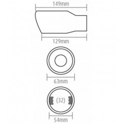 Terminație tub eșapament (Ø tub până la 48mm)
