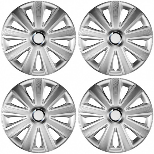 Puklice Aviator carbon RC 14 silver VERSACO