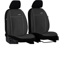 Poťahy pre FIAT DUCATO 1+1 II (1994-2006) Exclusive Alcantara (Alcantara-koža) tmavo šedá (vyp)