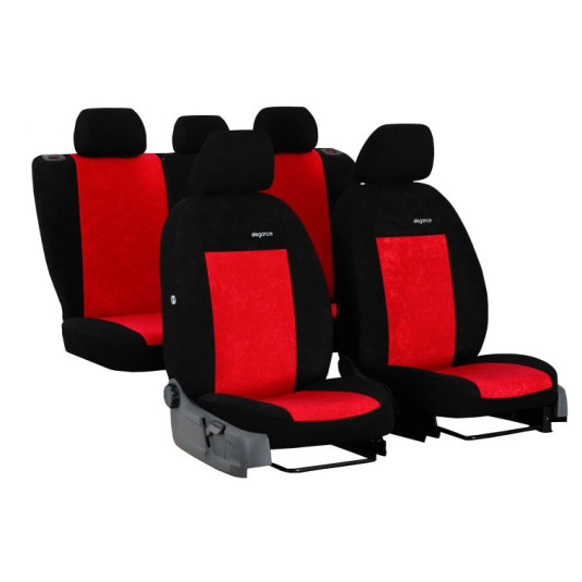Poťahy pre BMW X1 E84 (2009-2015) Elegance (velour-velour) červená (vyp)