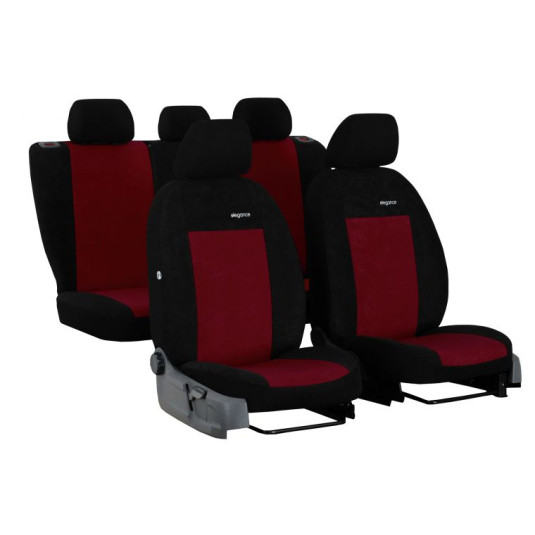 Poťahy pre TOYOTA YARIS CROSS IV (od 2019) Elegance (velour-velour) bordová (vyp)
