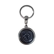 Breloc Peugeot logo nou rotund negru