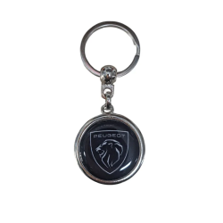 Breloc Peugeot logo nou rotund negru