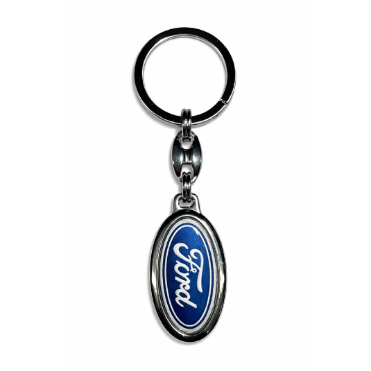 Breloc din rășină Ford elipsă albă