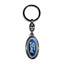 Breloc din rășină Ford elipsă albă