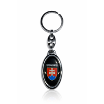 Breloc Slovakia negru/elipsă
