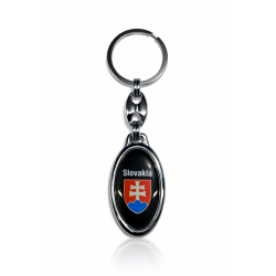 Breloc Slovakia negru/elipsă