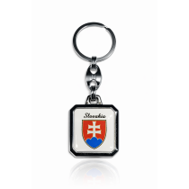 Breloc Slovakia pătrat alb