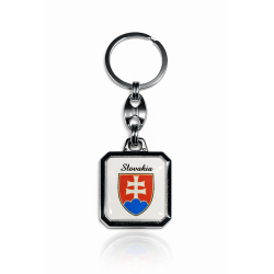 Breloc Slovakia pătrat alb