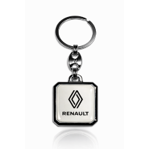 Breloc din răşină Renault logo nou pătrat alb